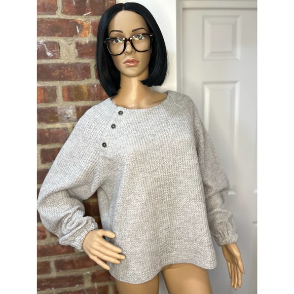 Mello day Sweaters - Mello Day Grey Long Sleeve Crewneck Knit Sweater